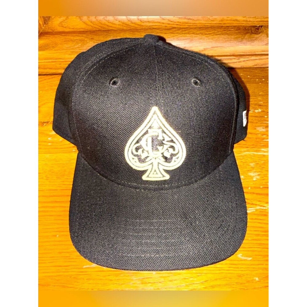 ♠️ Crooks & Castles New Era Black Cap with white embroidered Spade ♠️
